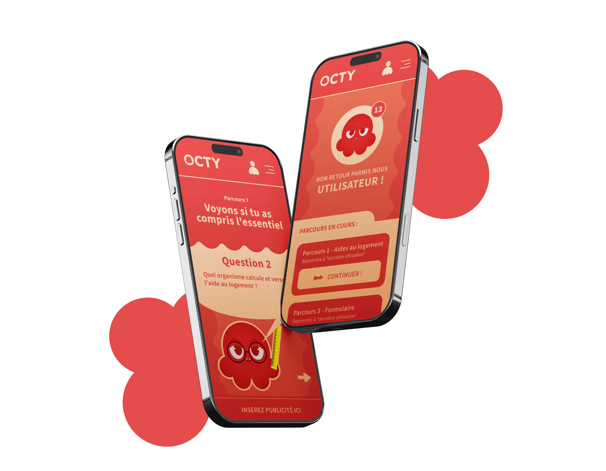 Aperçu de l'application Octy